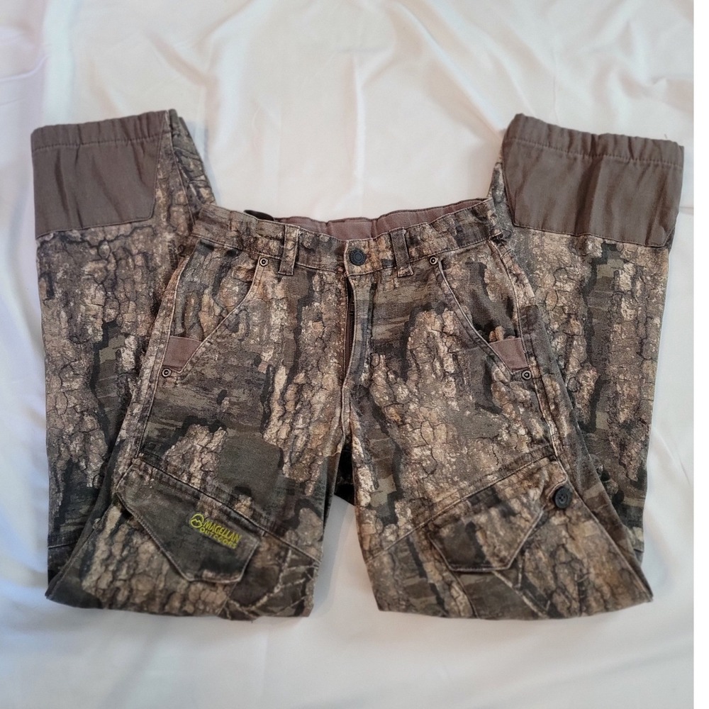 Magellan Outdoors Kids Realtree Timber Camo Hunting Pants Adjustable Waist‎ M